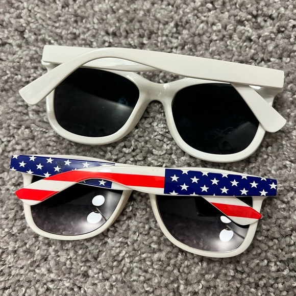 Stylish White and American Flag Sunglasses - Picture 3 of 5